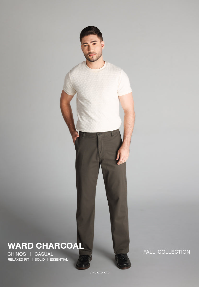 MOC - Celana Panjang Chinos Pria Ward - Charcoal