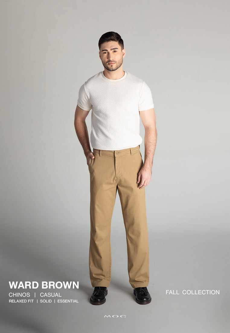 MOC - Celana Panjang Chinos Pria Ward - Brown