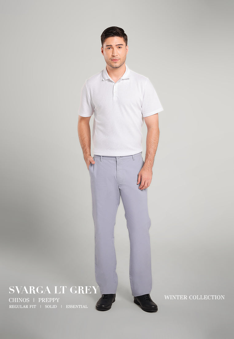 MOC Celana Panjang Chinos Pria Regular Fit Svarga - Light Grey