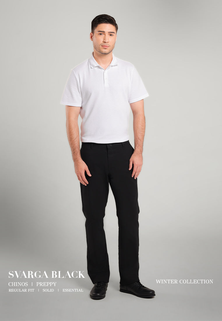MOC Celana Panjang Chinos Pria Regular Fit Svarga - Black