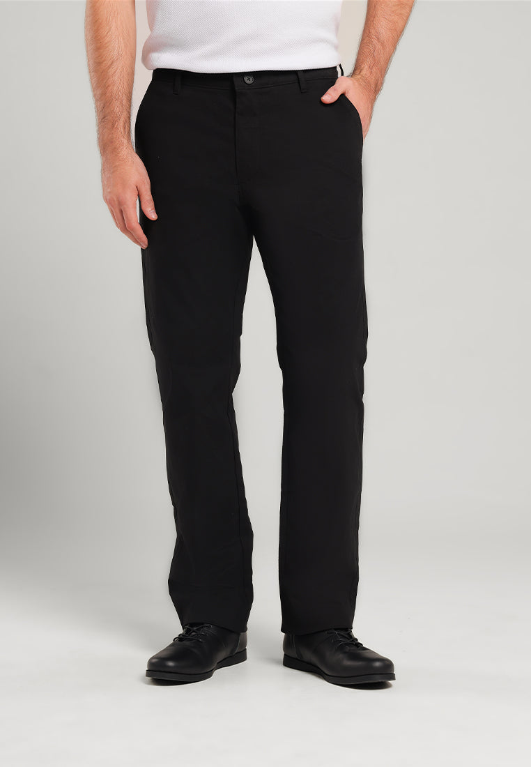 MOC Celana Panjang Chinos Pria Regular Fit Svarga - Black