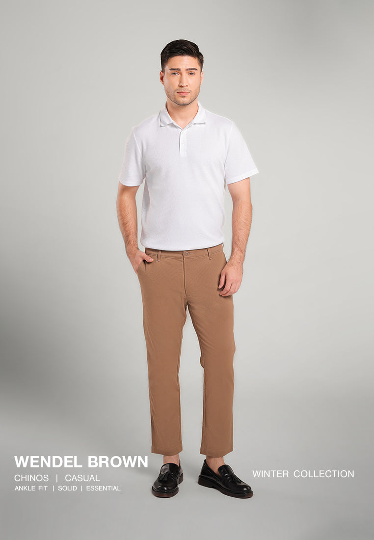 MOC Celana Panjang Ankle Pants Pria Wendel - Brown