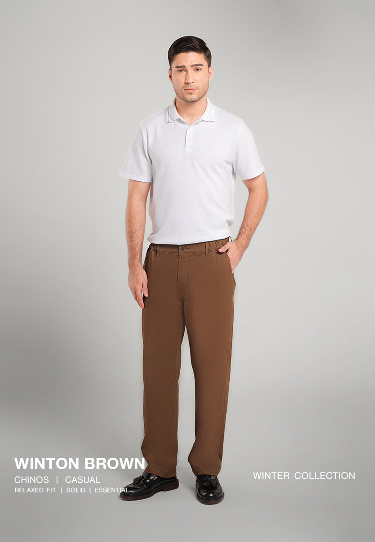 MOC Celana Panjang Chinos Pria Winton - Brown