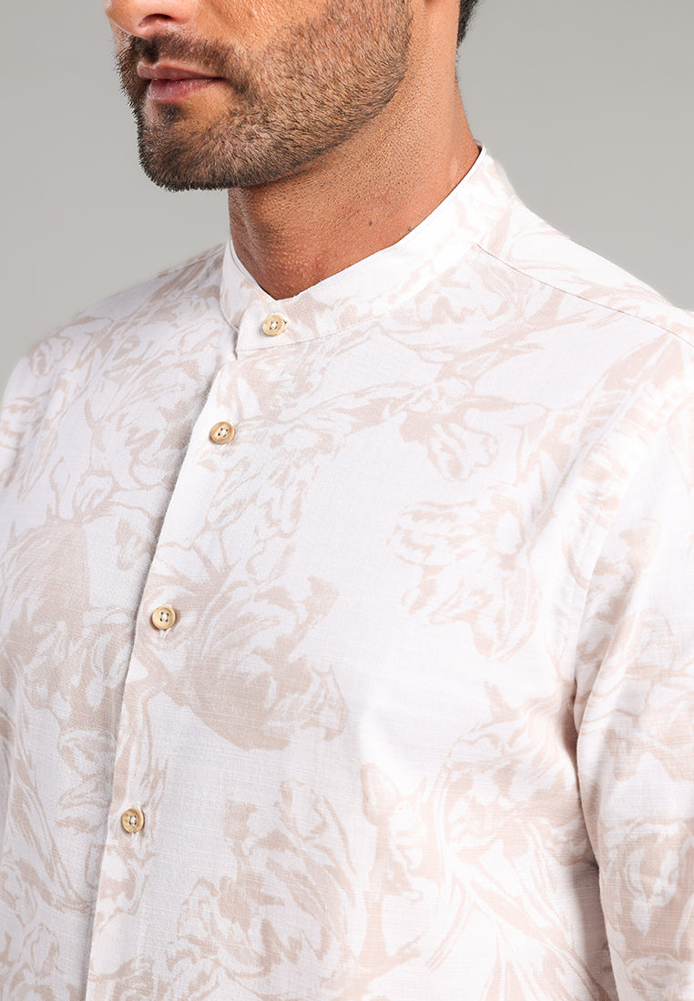 MOC Kemeja Shanghai Lengan Panjang Pria Kamil - Khaki