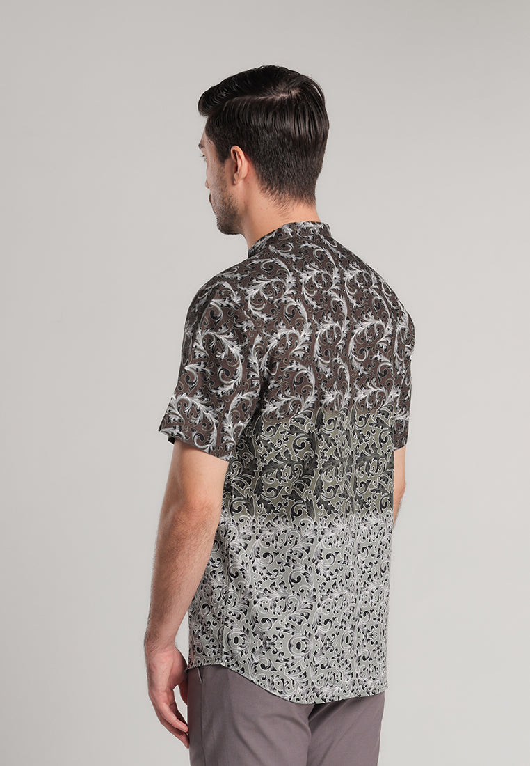 MOC - Kemeja Shanghai Lengan Pendek Pria Haidi - Olive