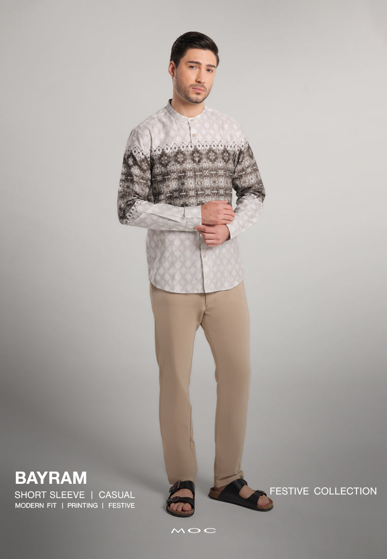 MOC Kemeja Shanghai Lengan Panjang Bayram - Khaky