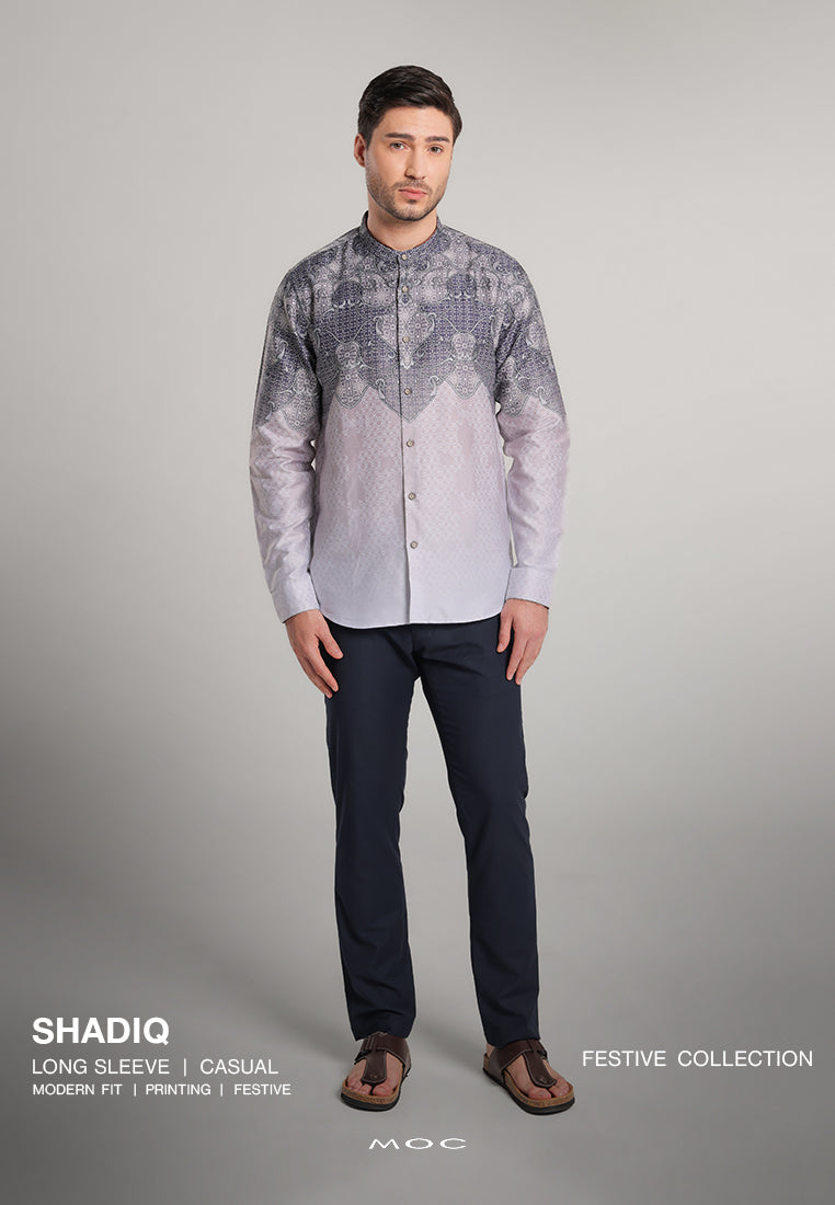 MOC Kemeja Shanghai Lengan Panjang Pria Shadiq - Brown