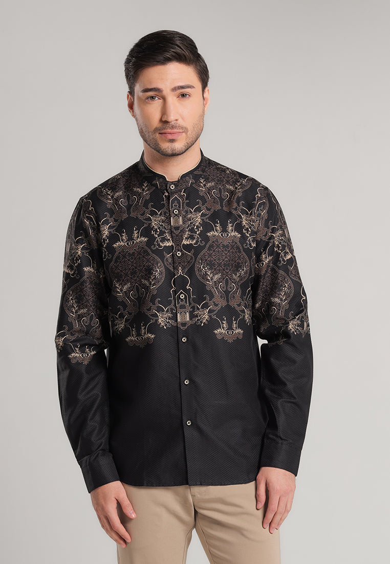 MOC x Habib Jafar Kemeja Shanghai Lengan Panjang Hanbali - Black