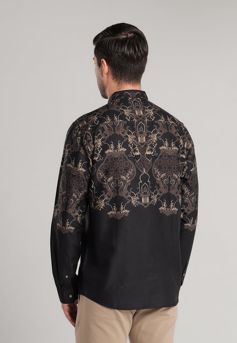 MOC x Habib Jafar Kemeja Shanghai Lengan Panjang Hanbali - Black