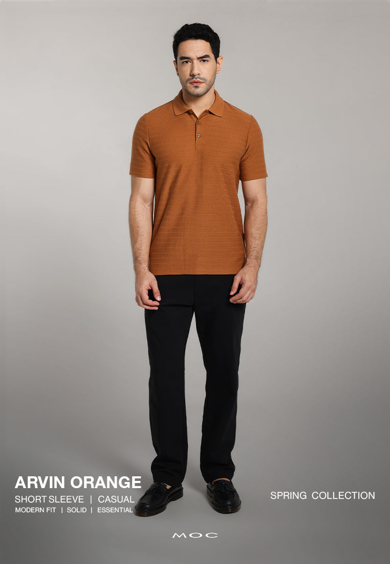 MOC - Kaos Polo Pria Lengan Pendek Arvin - Orange