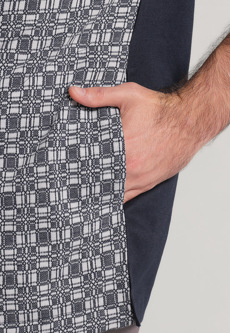 MOC - Kemeja Shanghai Lengan Pendek Pria Erdem - Navy