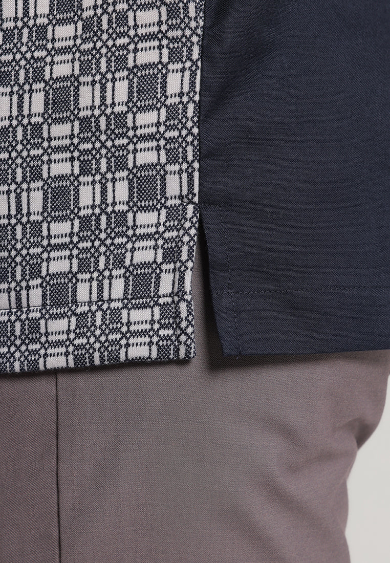 MOC - Kemeja Shanghai Lengan Pendek Pria Erdem - Navy