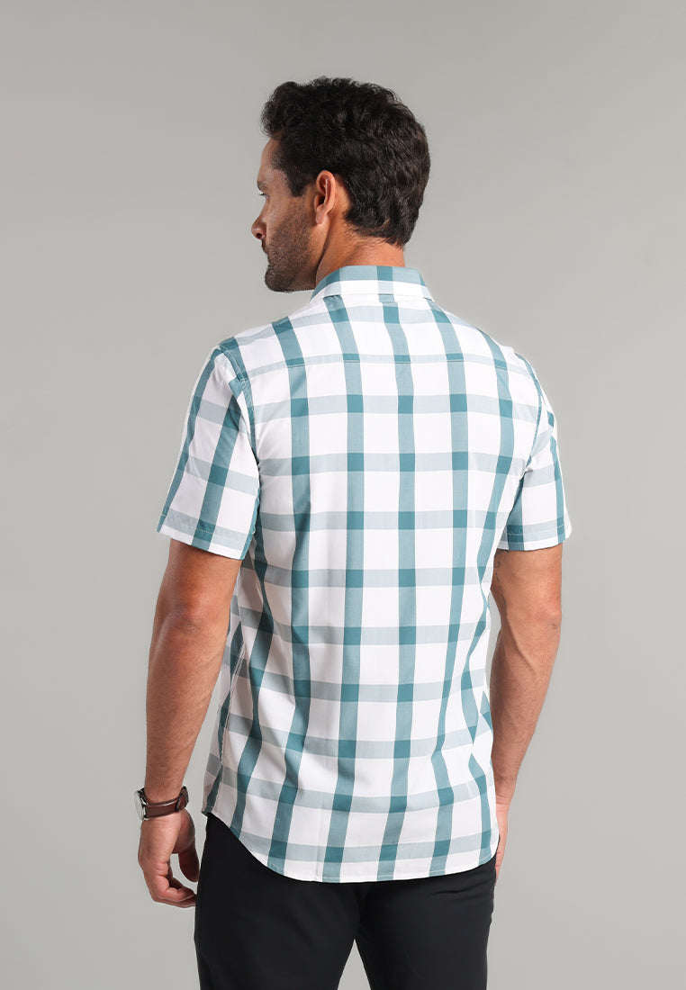 MOC - Kemeja Kotak-kotak Pria Lengan Pendek Erlands - Tosca