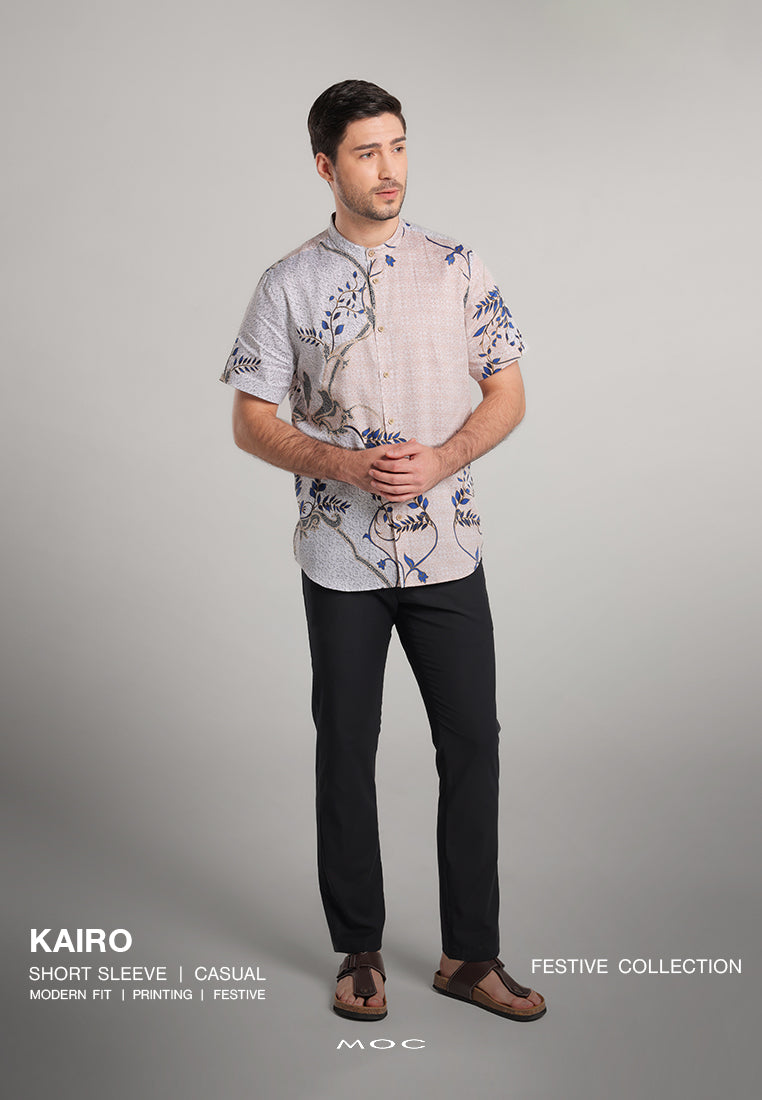 MOC - Kemeja Batik Shanghai Lengan Pendek Kairo - Khaky