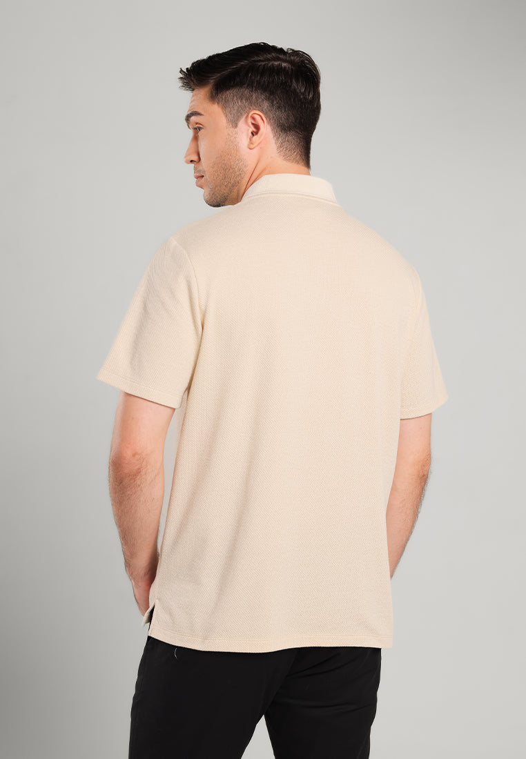 MOC - Kaos Polo Pria Lengan Pendek Aziel - Beige