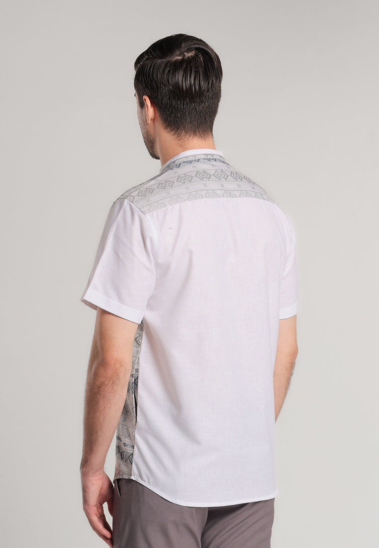 MOC Kemeja Koko Lengan Pendek Pria Kaylun - Grey