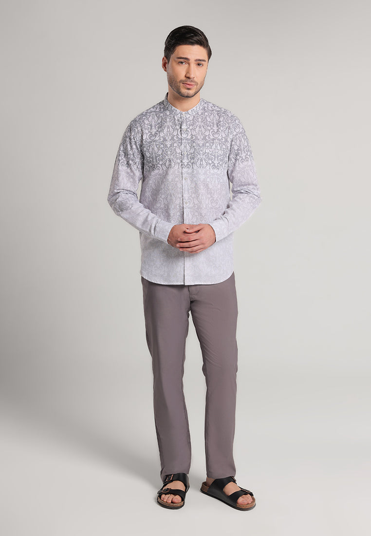 MOC x Habib Jafar Kemeja Shanghai Lengan Panjang Ario - Grey