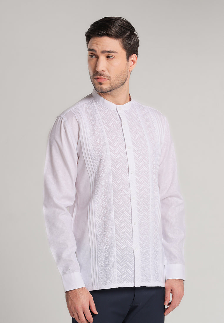 MOC x Habib Jafar Kemeja Koko Lengan Panjang Pria Halim - White