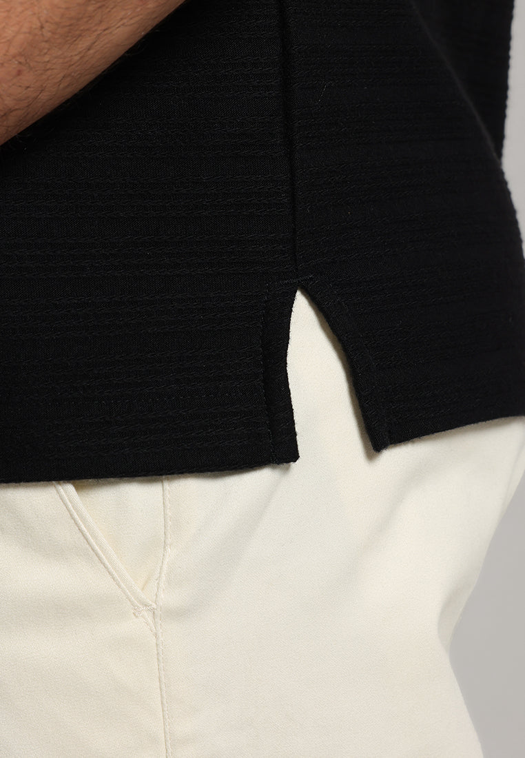 MOC - Kaos Polo Pria Lengan Pendek Arvin - Black