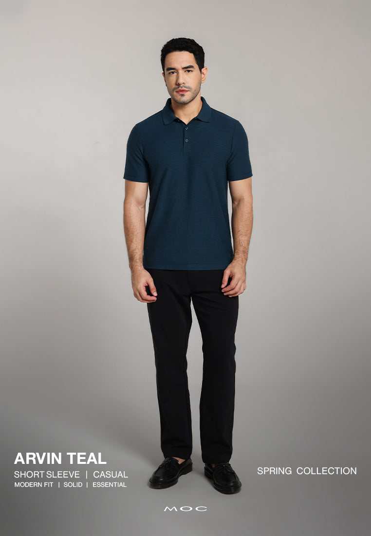 MOC - Kaos Polo Pria Lengan Pendek Arvin - Teal