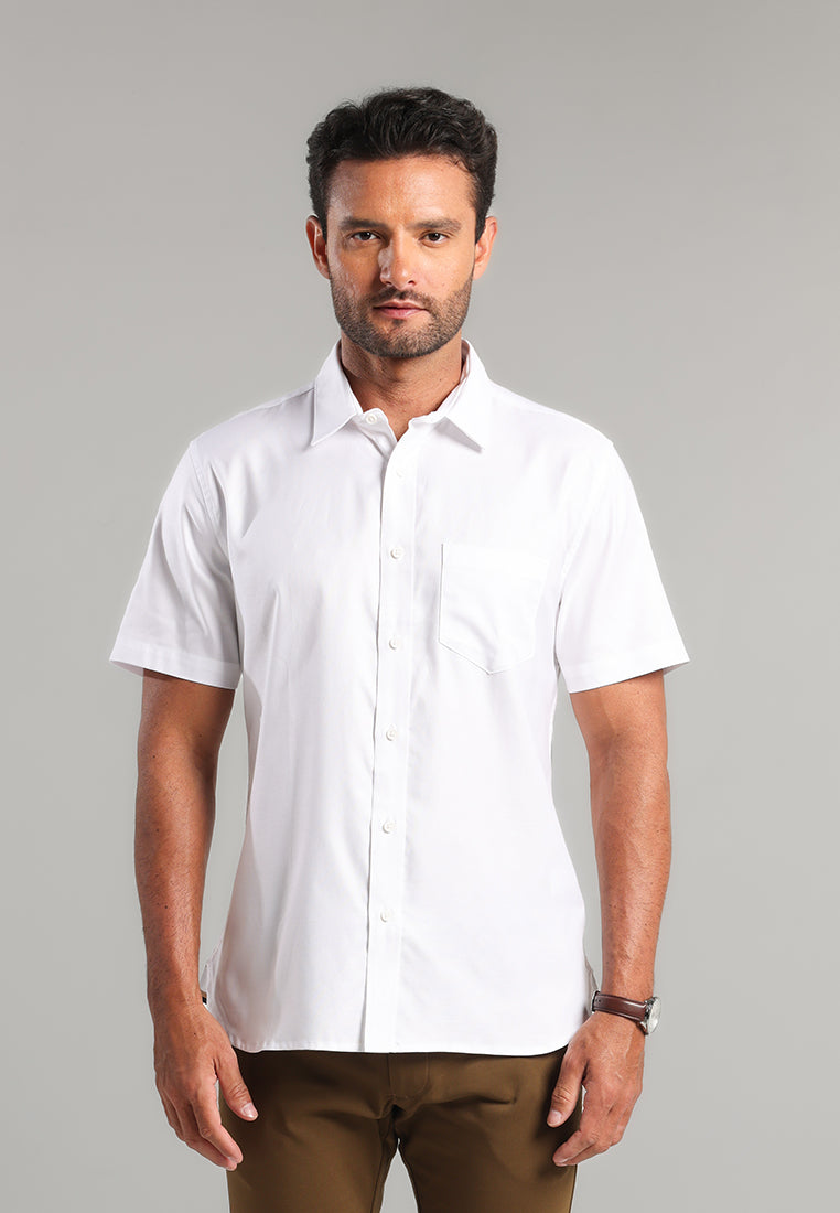 MOC - Kemeja Lengan Pendek Pria Gilbert - White