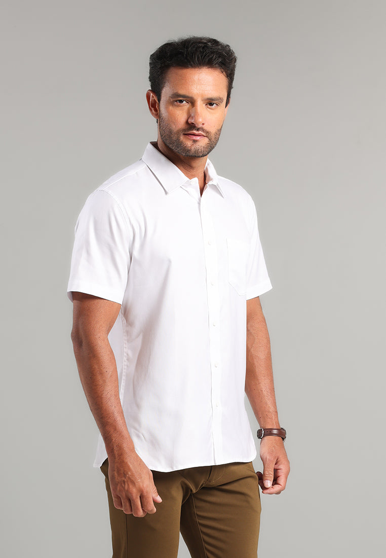 MOC - Kemeja Lengan Pendek Pria Gilbert - White