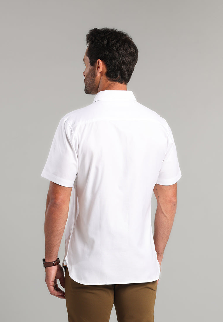 MOC - Kemeja Lengan Pendek Pria Gilbert - White