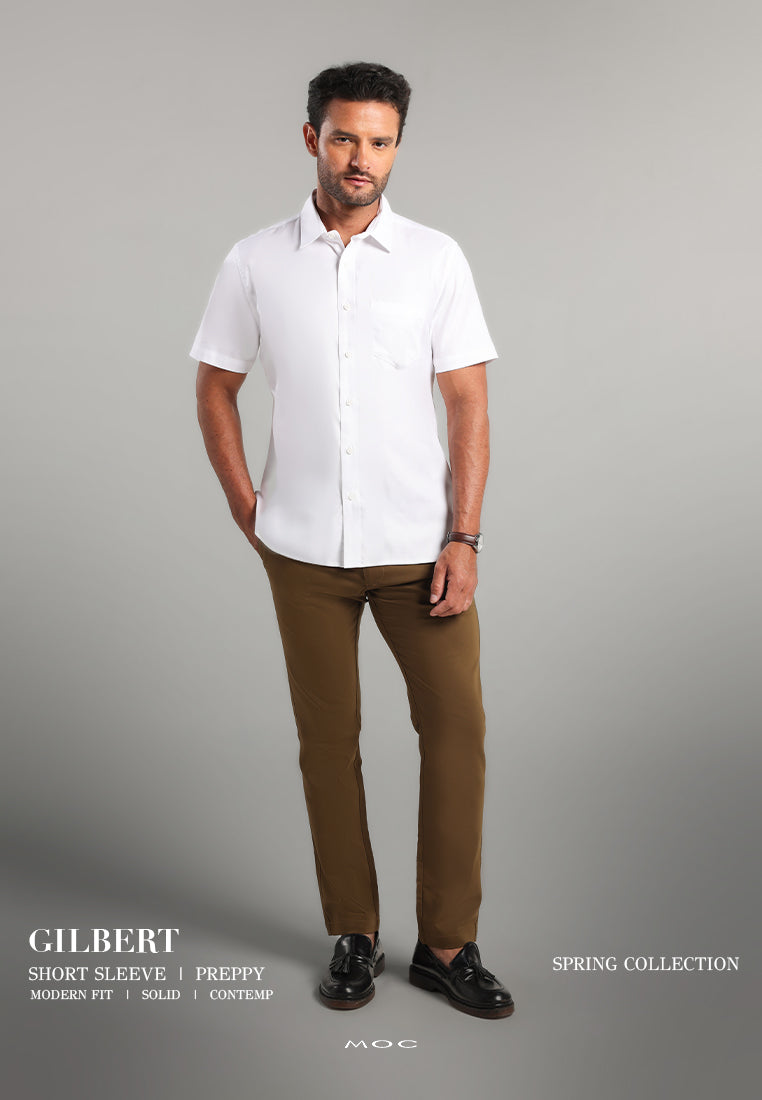 MOC - Kemeja Lengan Pendek Pria Gilbert - White