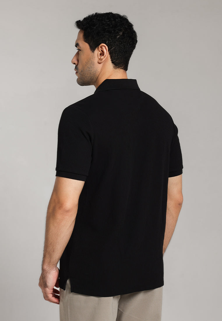 MOC - Kaos Polo Pria Lengan Pendek Rockford - Black