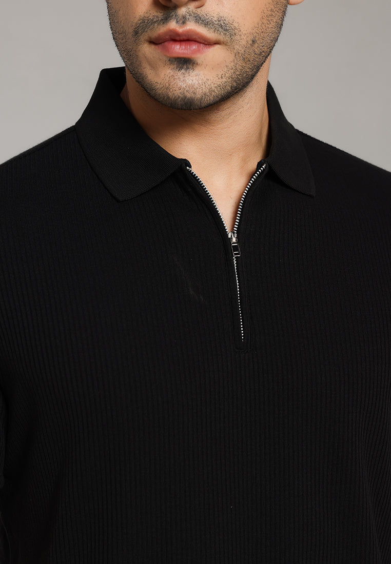 MOC - Kaos Polo Pria Lengan Pendek Rockford - Black