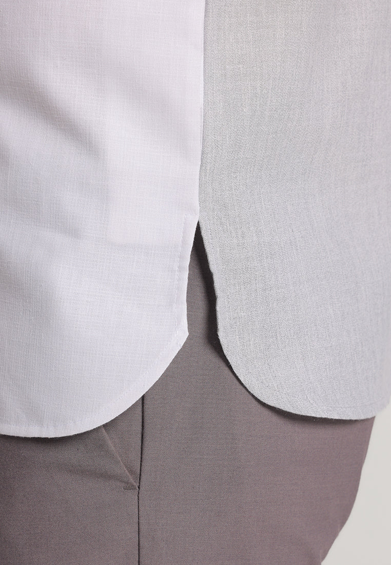 MOC Kemeja Koko Lengan Panjang Pria Rafi - Grey