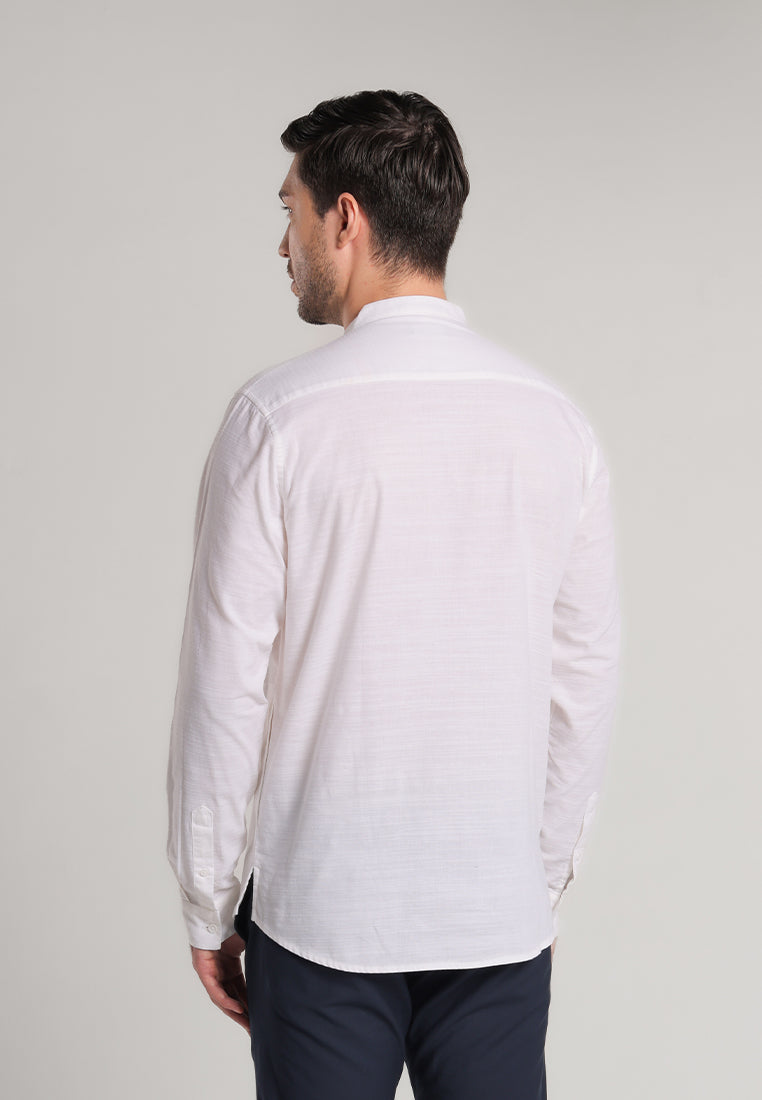 MOC Kemeja Shanghai Lengan Panjang Pria Fahrul - White