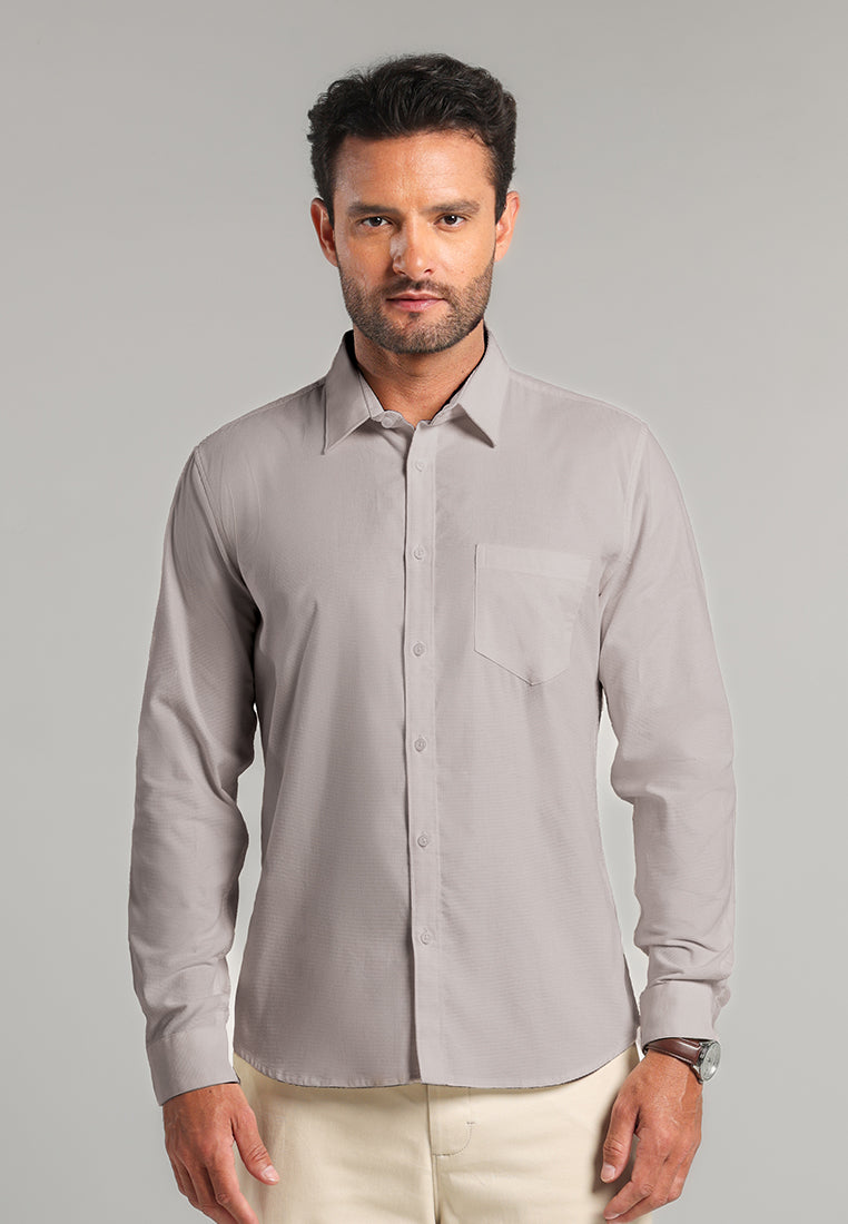 MOC - Kemeja Corduroy Pria Lengan Panjang Olson - Grey