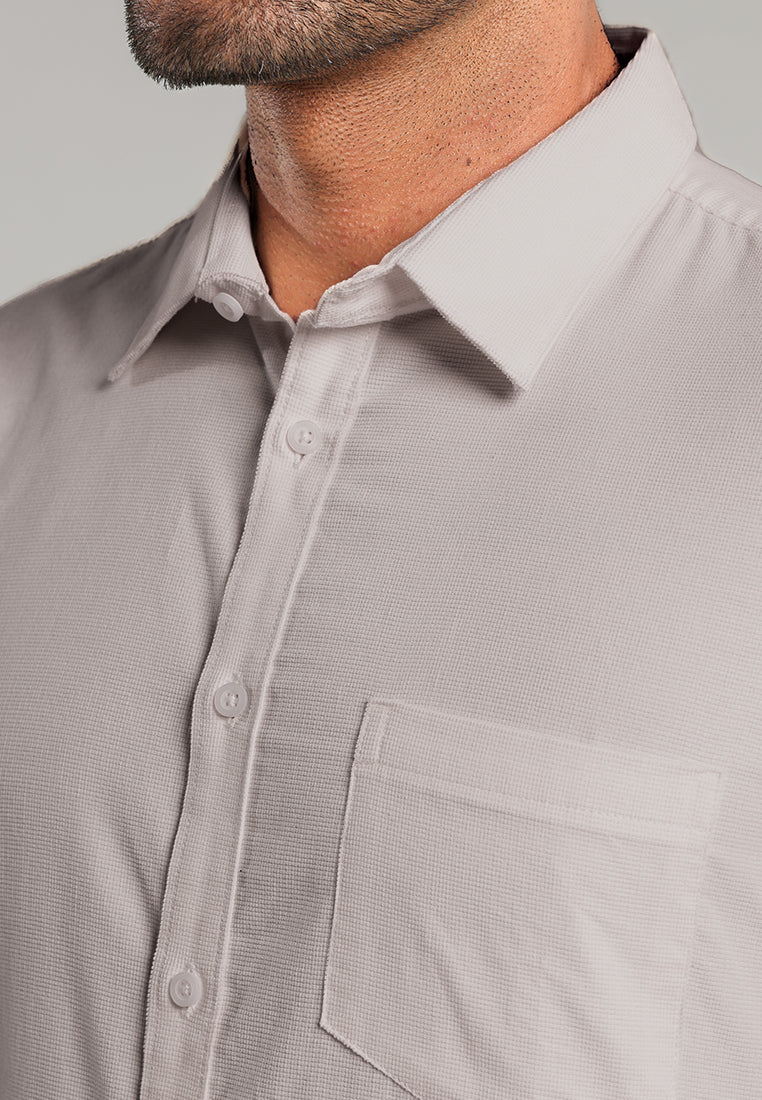 MOC - Kemeja Corduroy Pria Lengan Panjang Olson - Grey