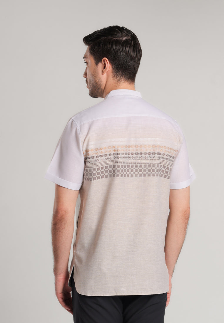 MOC Kemeja Koko Lengan Pendek Pria Adruzin - Khaki