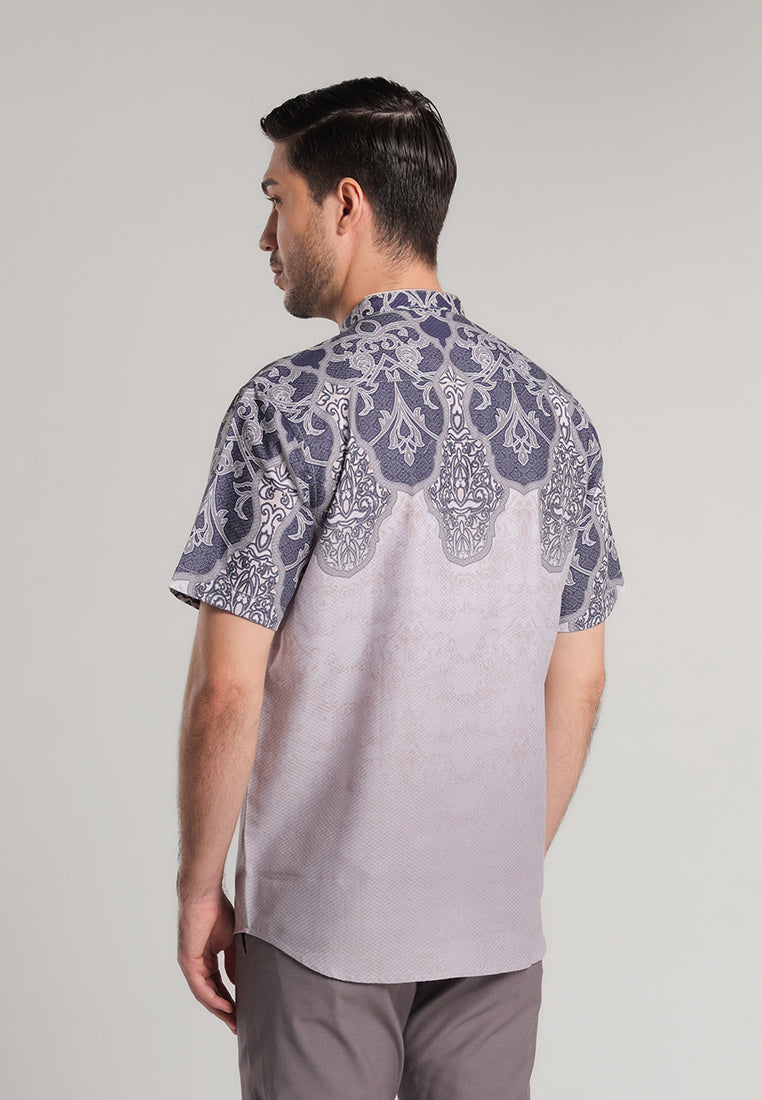 MOC - Kemeja Batik Shanghai Lengan Pendek Abraham - Khaki