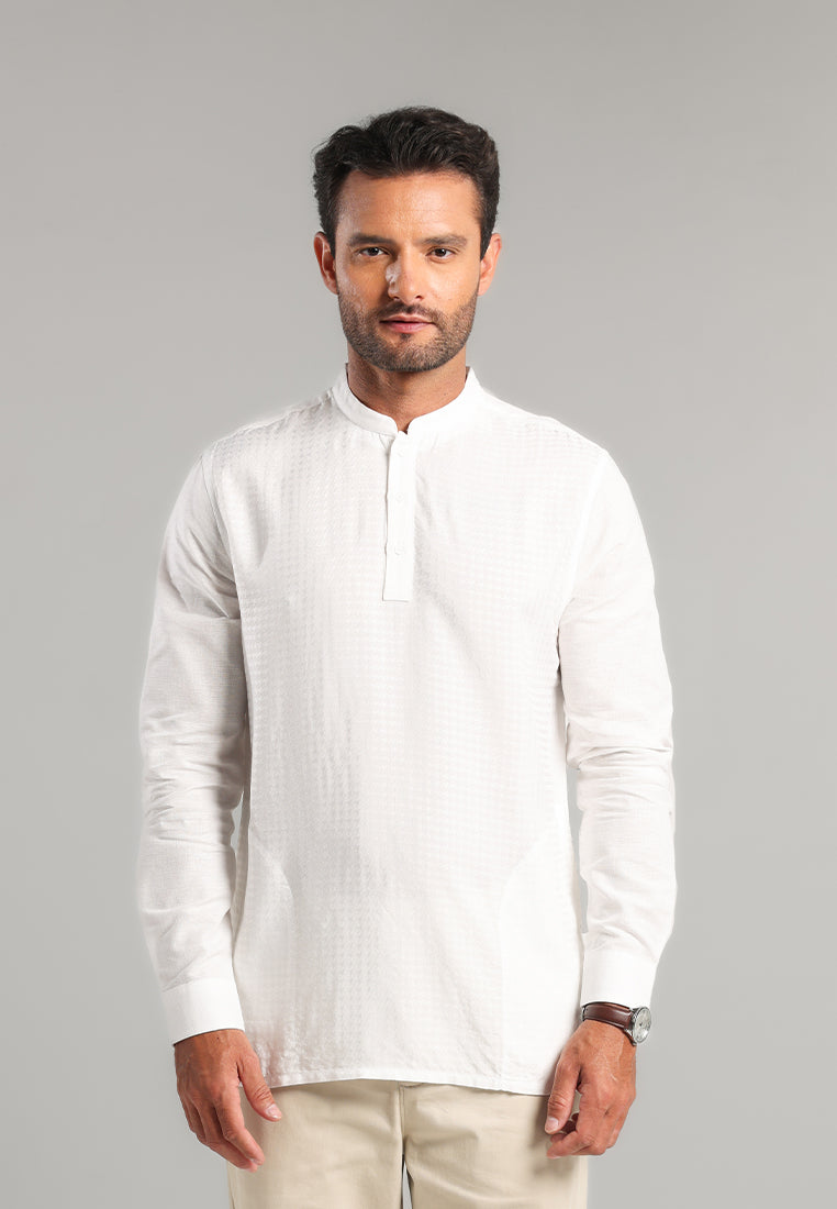 MOC Kemeja Shanghai Lengan Panjang Pria Alif - White