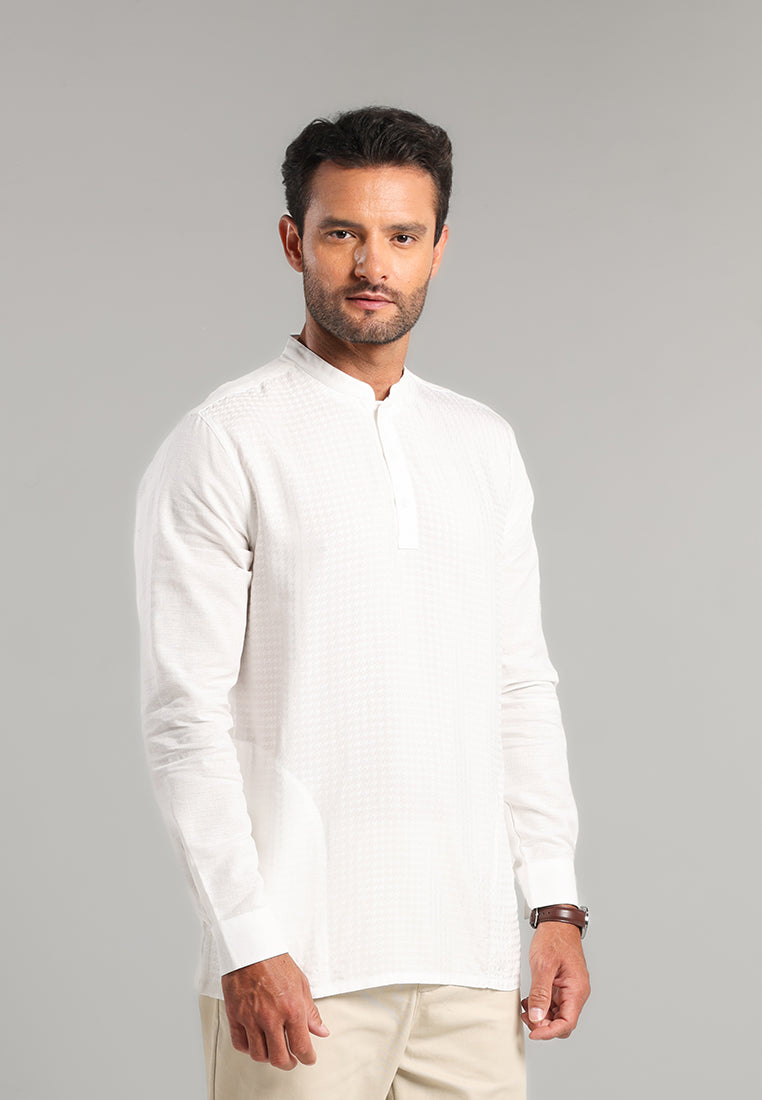 MOC Kemeja Shanghai Lengan Panjang Pria Alif - White