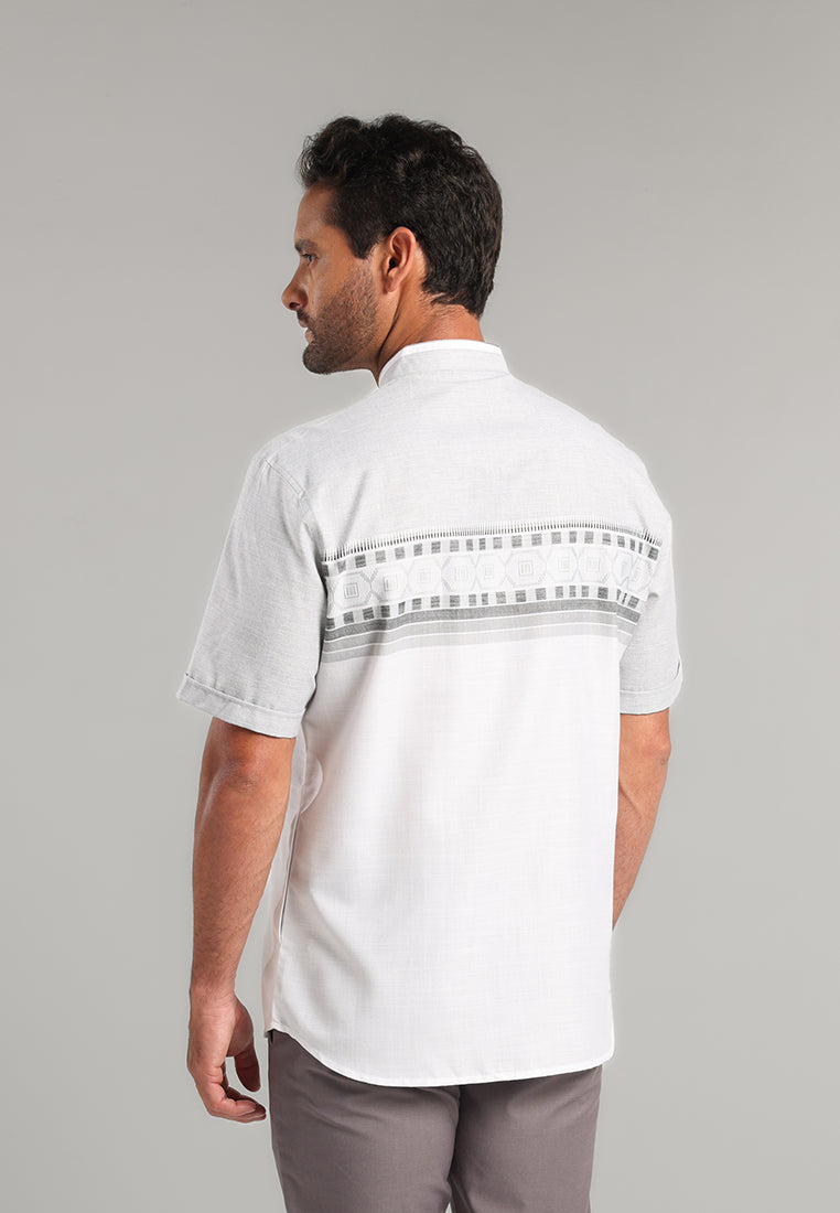 MOC Kemeja Koko Lengan Pendek Pria Fiyadh - Grey