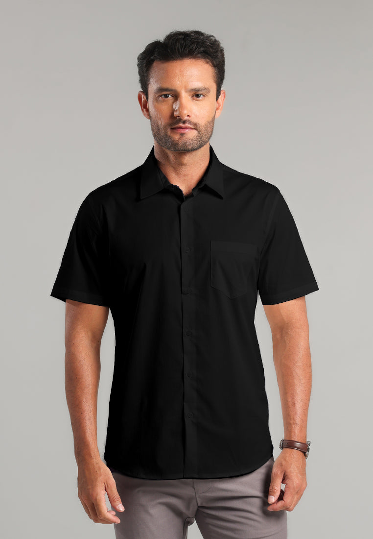 MOC - Kemeja Lengan Pendek Pria Bolivia - Black