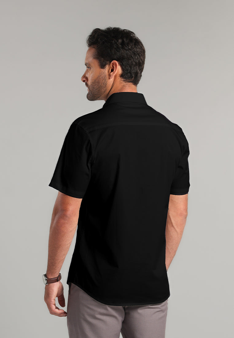 MOC - Kemeja Lengan Pendek Pria Bolivia - Black