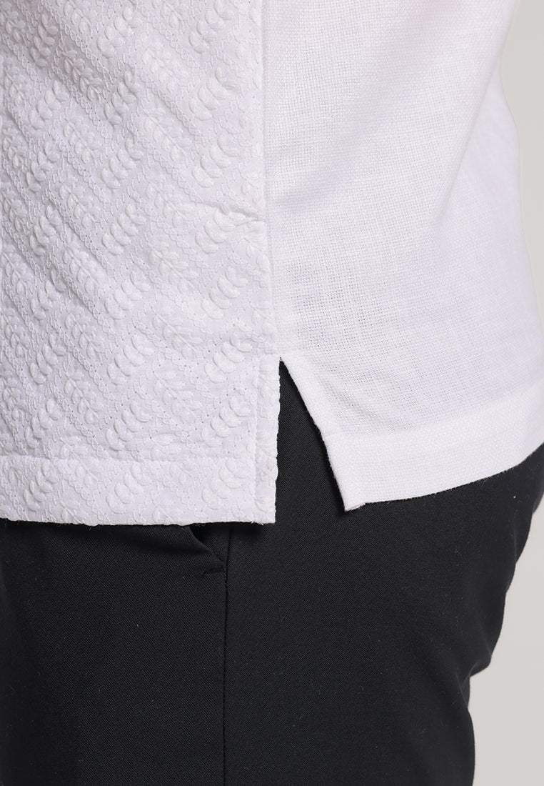 MOC Kemeja Koko Lengan Pendek Pria Ghafar - White