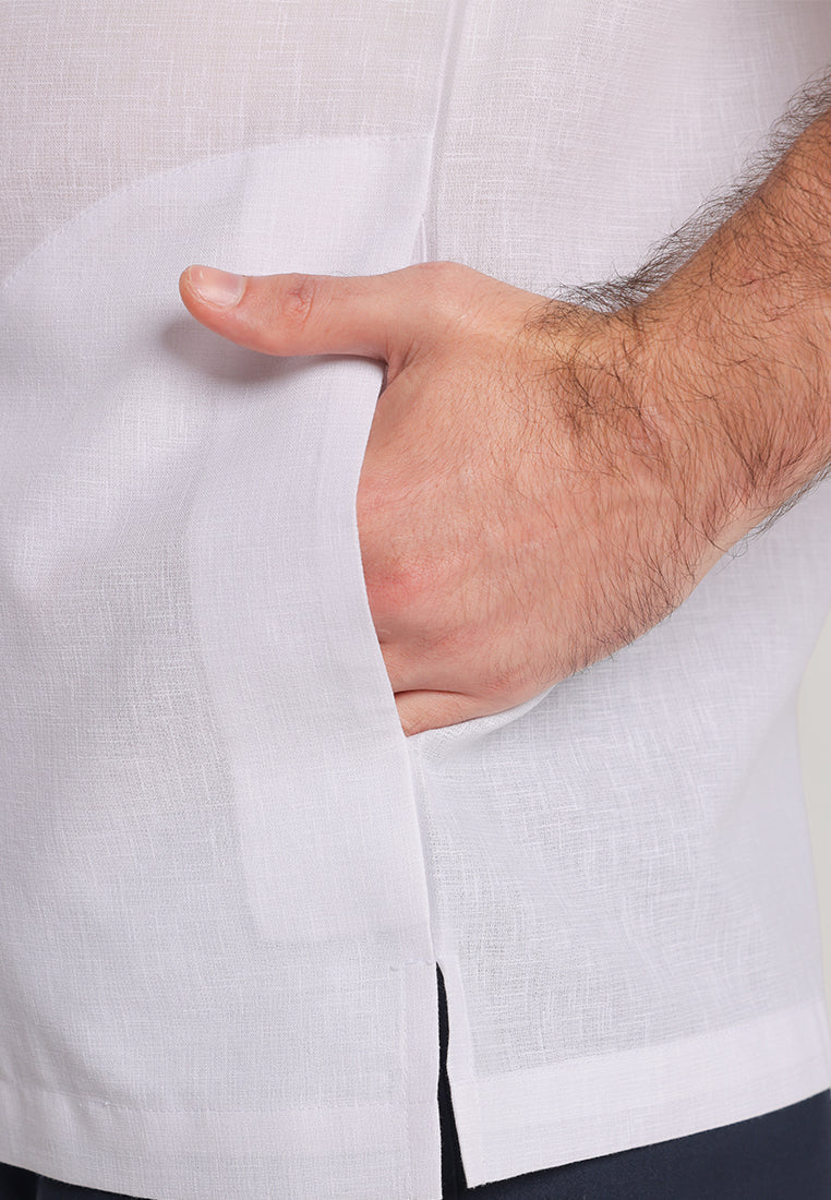 MOC Kemeja Koko Lengan Pendek Pria Baqi - Blue