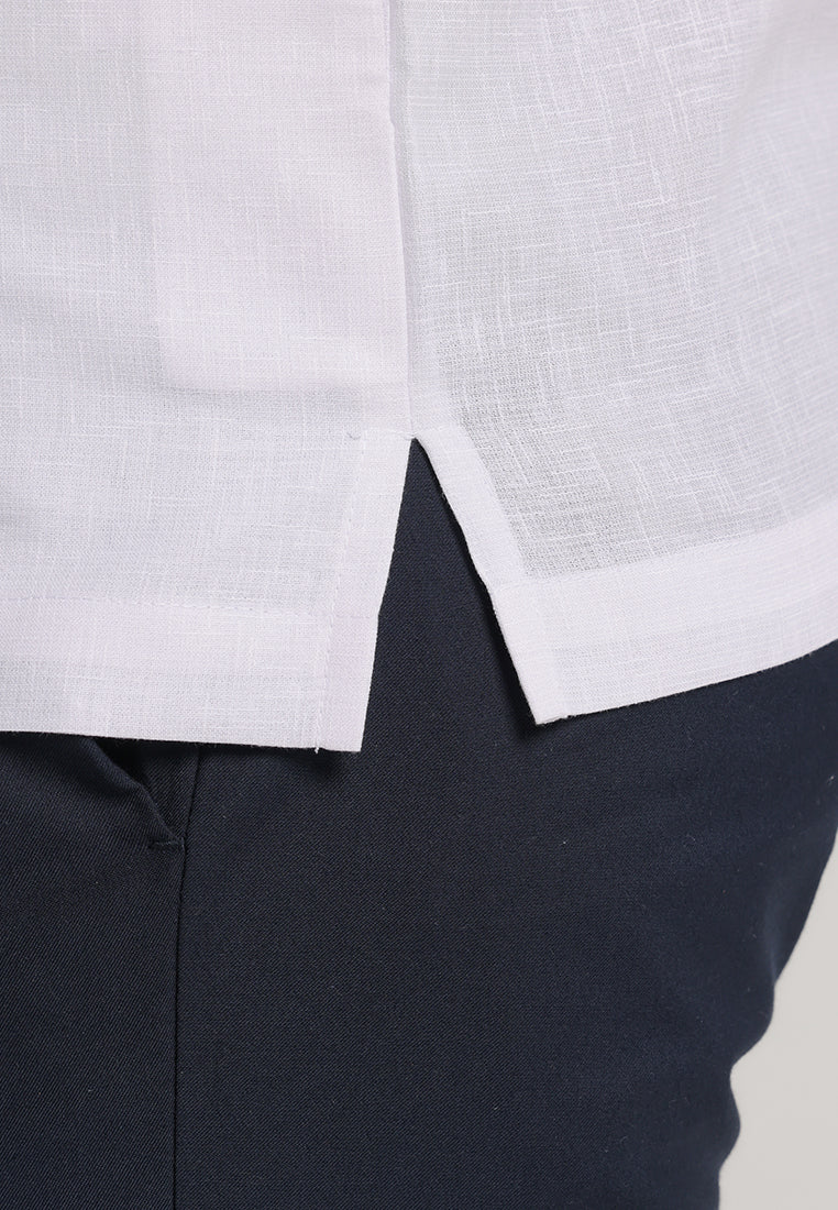 MOC Kemeja Koko Lengan Pendek Pria Baqi - Blue