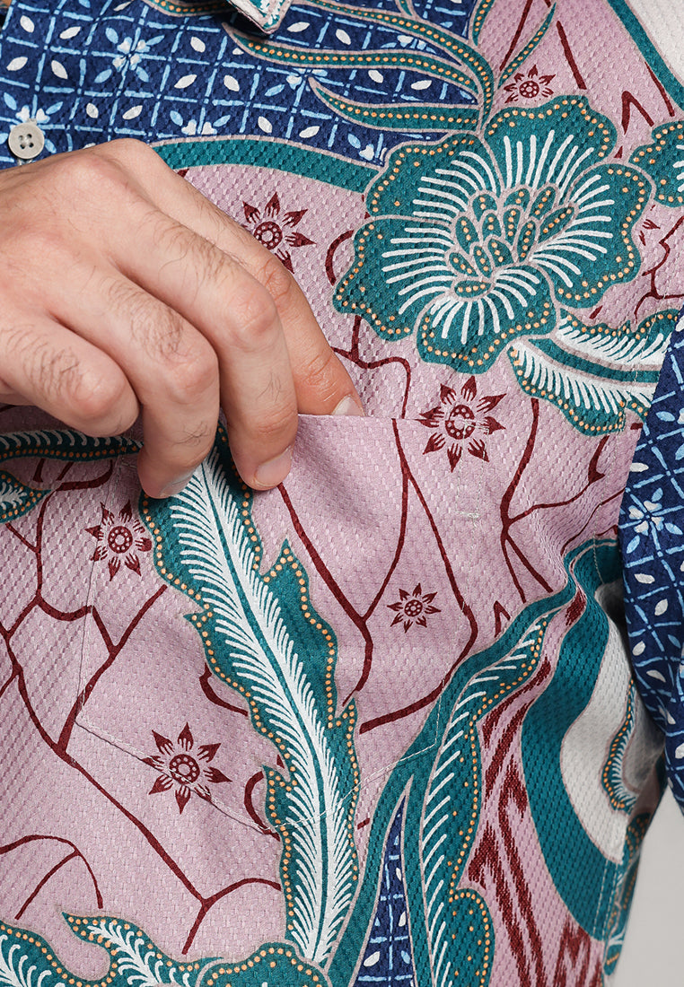 MOC - Kemeja Batik Pria Lengan Pendek Bawana - Beige