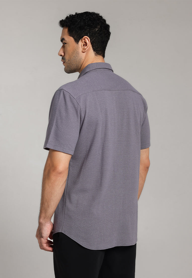 MOC - Kemeja Lengan Pendek Pria Carver - Grey