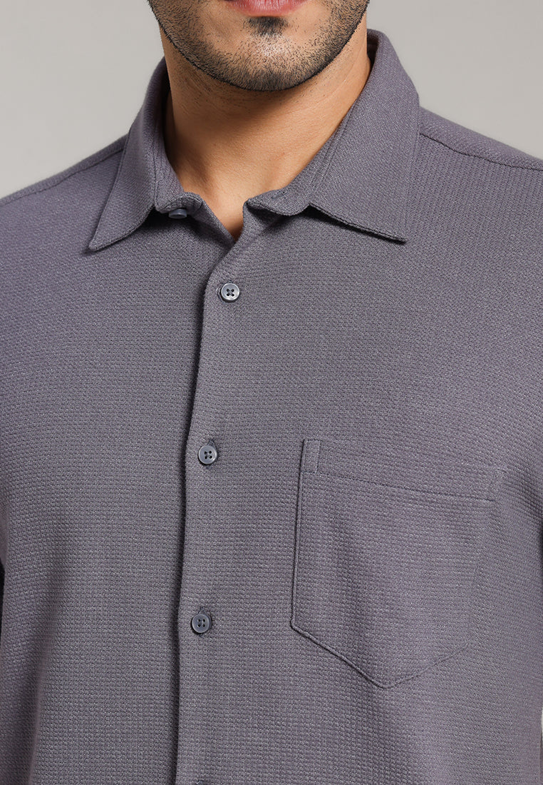 MOC - Kemeja Lengan Pendek Pria Carver - Grey