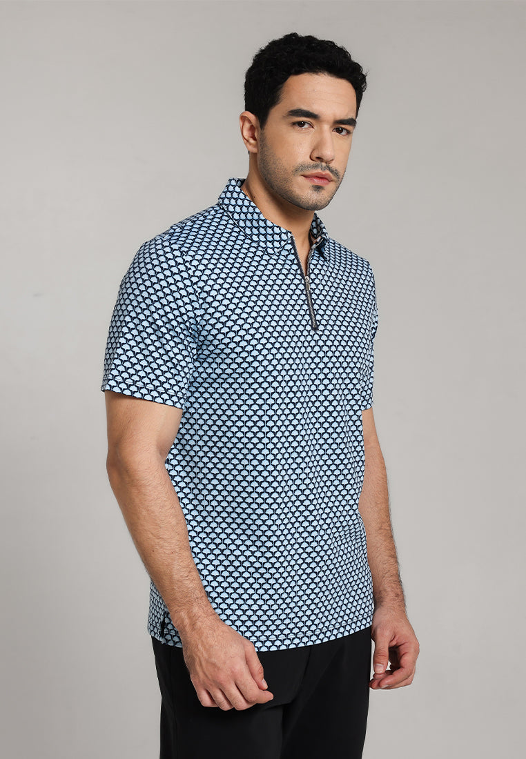 MOC Kaos Polo Lengan Pendek Pria Riverside - Navy