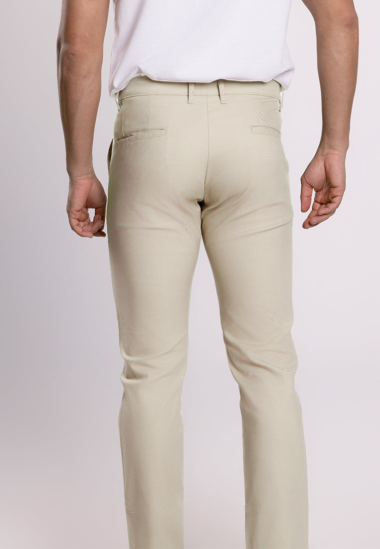 MOC Celana Panjang Chinos Pria Slim Fit Barnie - Light Khaki