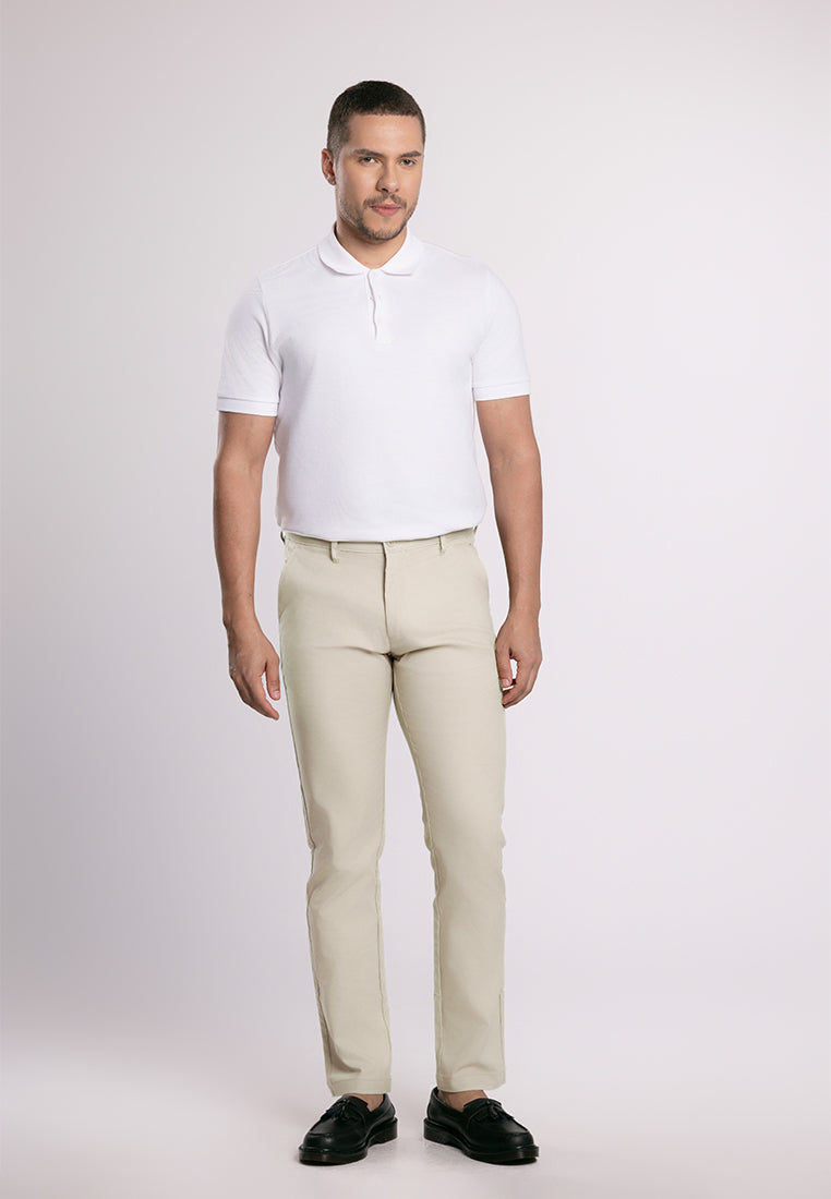 MOC Celana Panjang Chinos Pria Slim Fit Barnie - Light Khaki
